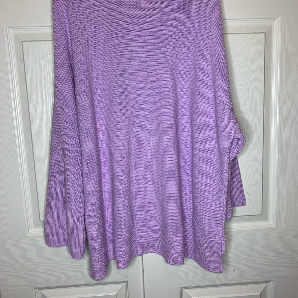 Lavender cable knit sweater with bell sleeves - Picture 6 of 7